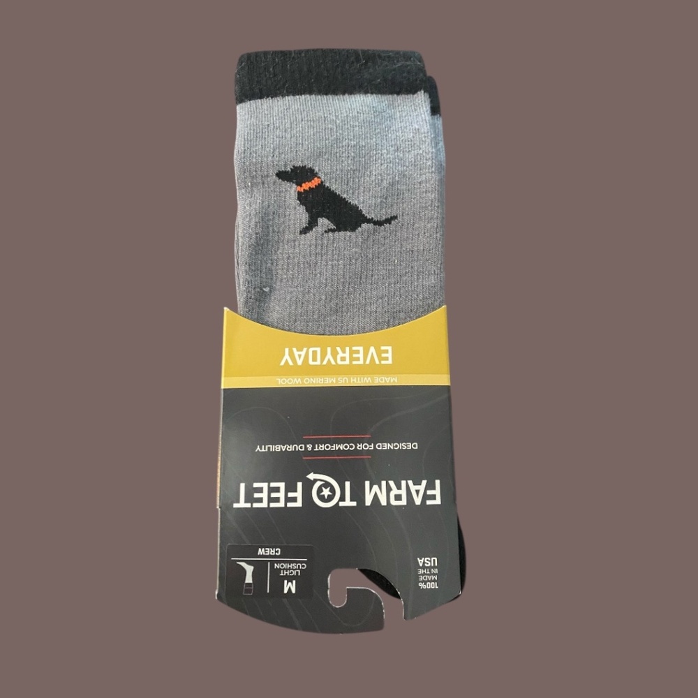 Farm To Feet Black Labrador Crew Socks